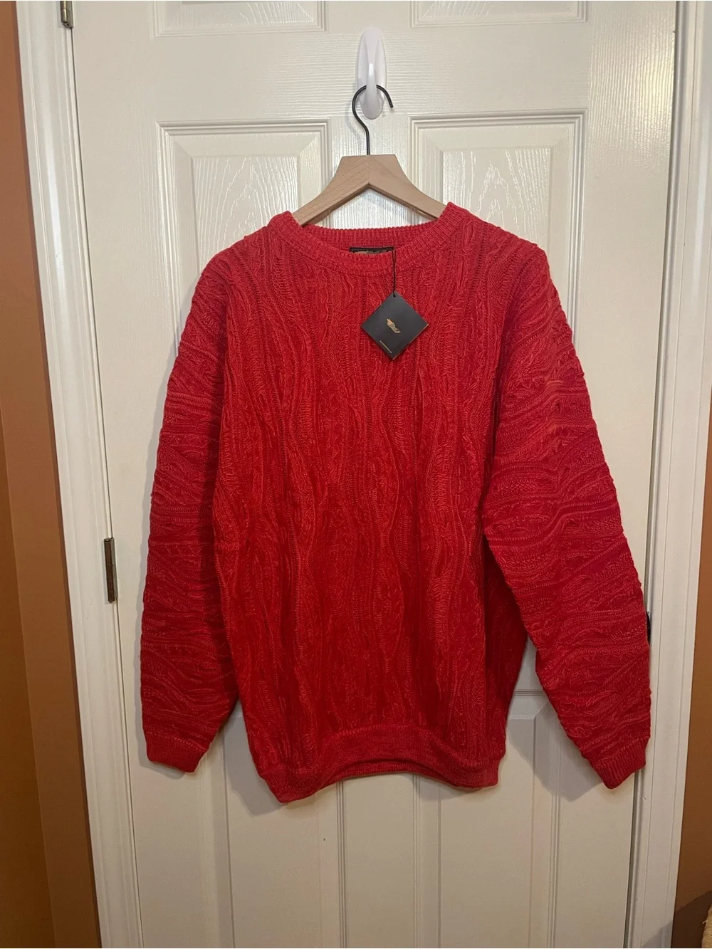 Delf USA COOGI Style Red Knit Crewneck Sweater Size XL - Picture 1 of 9